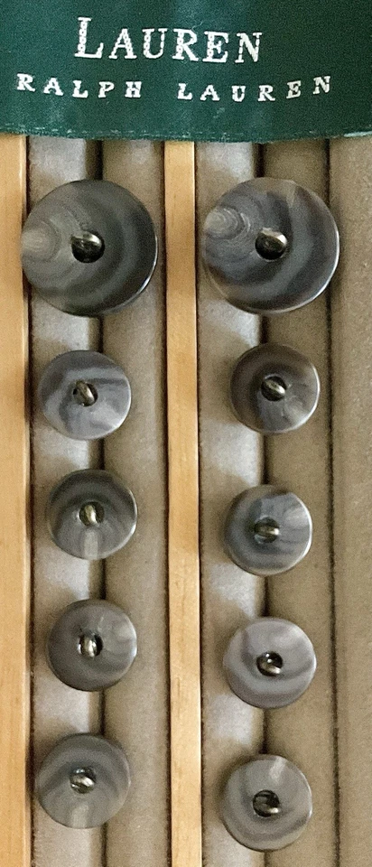 Juego de 10 botones de repuesto ecuestres cabeza de caballo Ralph Lauren latón envejecido Foto 2 de 4