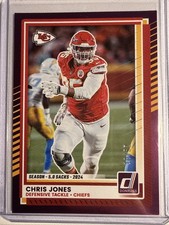 2025 Panini Donruss Chris Jones #106 Chiefs - Pruple Press Proof 10/50!!