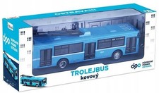 Diecast Metal Trolleybus Model Toy - 16cm, Blue, CE Certified, Ages 3+