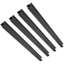 4 Pieces Hanging File Rails PVC Drawer Black 16 Inch 4 Pcs-15.8