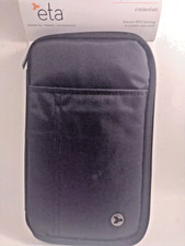 RFID Travel Passport Wallet Organizer - 10 x 6 Inches, Black