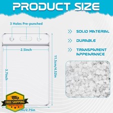 100pc ID Card Badge Holder Clear Plastic Sealable Waterproof Zip