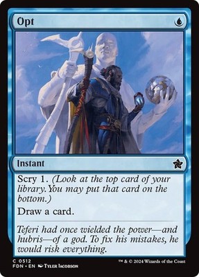 Opt NM MTG Foundations [FDN] Common Blue Instant Scry Draw Near Mint Regular