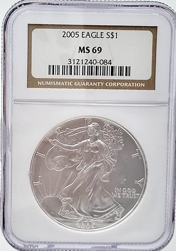 2005 Eagle S $1 NGC MS69 Lot. 805
