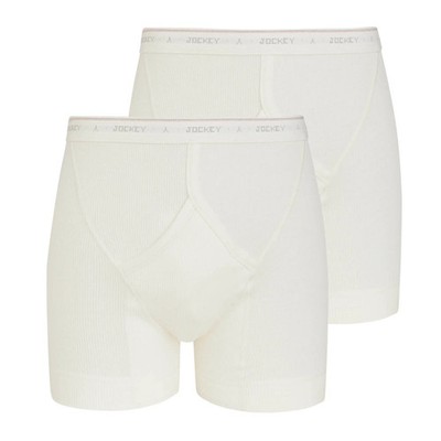 Jockey Men's Boxer Briefs, 2 Pack - Classic Cotton Rib Y-Front Midway Brief...