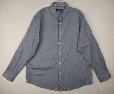 Hart Schaffner Marx Men's XL Blue Check Cotton Dress Shirt