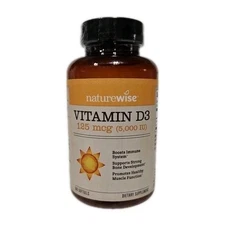 NatureWise Vitamin D3 5000iu (125 mcg) 1 Year Supply for Healthy Muscle Funct...
