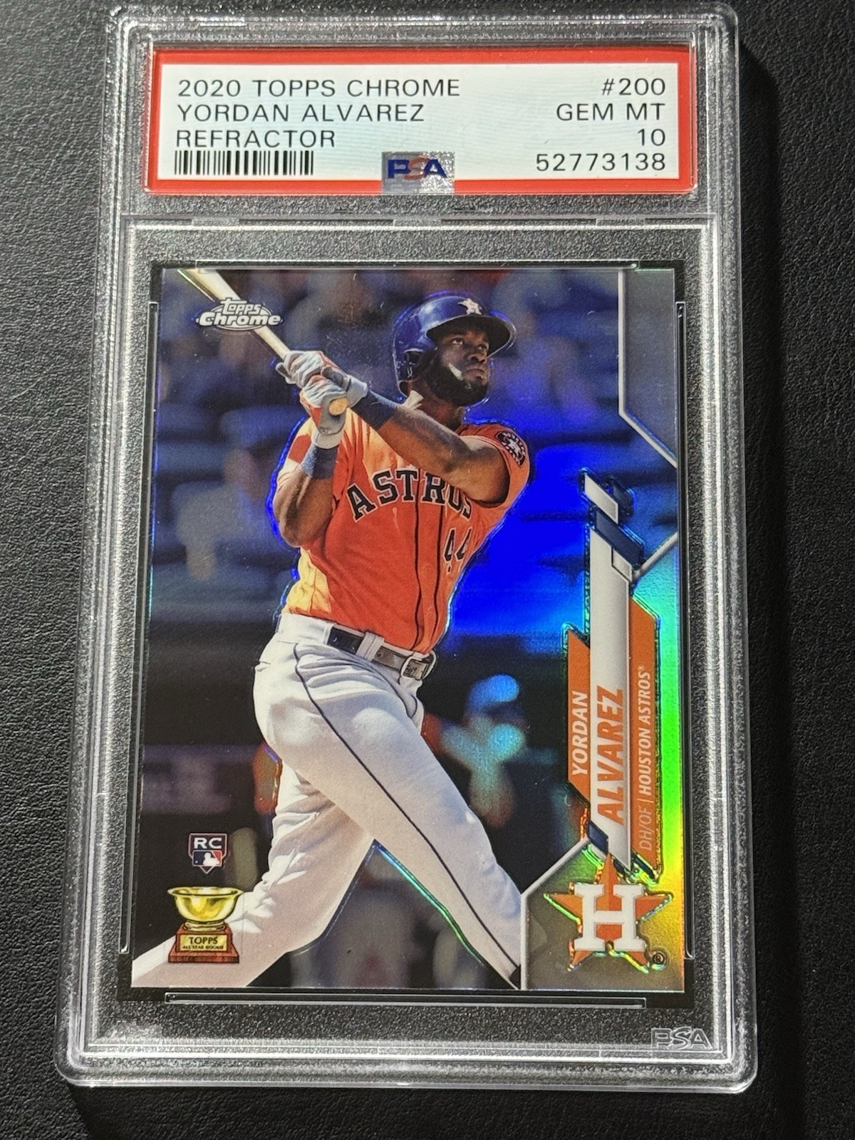 2020 Topps Chrome Yordan Alvarez REFRACTOR PSA 10 GEM MINT #200 Astros Rookie view 1