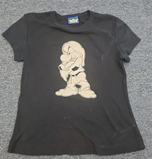 Vintage Grumpy T Shirt Small Disney World Snow White Seven Dwarfs Black