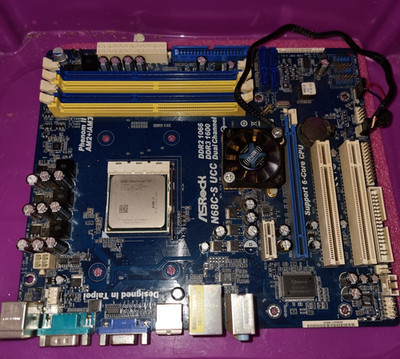 ASRock N68C-S UCC Mainboard + AMD Phenom II X4 840 (Quad-Core) | DDR2 & DDR3 Sup