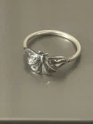 Vintage Realistic Sterling Silver Moth Ring Size 6.5
