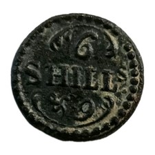18th Century Quarter Portuguese Moidore Brass Coin Weight metal detecting find