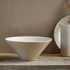 Image of Nkuku Elsa Dinnerware Cream Serving Bowl - Large