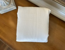 Pottery Barn Belgian Flax Linen COTTON LINED Curtain 1 100 x84 White FLAW