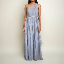 Adrianna Papell Lavender One Shoulder Flutter Evening Maxi Dress NWT Sz 6