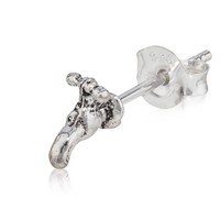 Einzelohrstecker Wasserhahn 925 Silber Oxidiert Ohrschmuck 5Mm Klein Ohrring