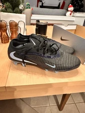 Nike Phantom 6 Low Elite FG Soccer Cleats, Size 11 Black/Noir