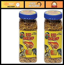Large Sun-Dried Red Shrimp 20oz 2 Pack - High Protein Treat for Fish  Reptile