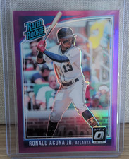 Panini 2018 Donruss Optic Ronald Acuña Jr. RC Rated Rookie #63 Purple Prizm