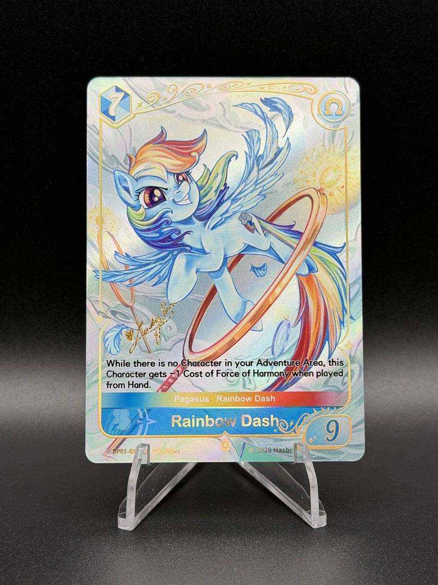 光*様 マイリトルポニーTCG レインボーダッシュ My Little Pony TCG Rainbow Dash Shining Gold Rare Signature 1st Ed
