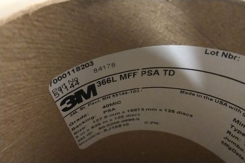 3M 7000118203 4 Pz 125 Dischi/Rotolo 5 In Diametro PSA Disco Levigante Rotolo - Foto 3 di 11