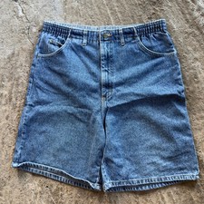Vintage 90s L.L. Bean Denim Jean Shorts Jorts Made In USA Adjustable 32 Summer