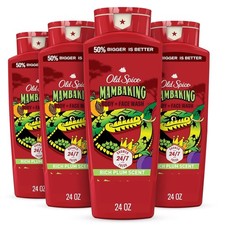 Old Spice Cleansing Body Wash for Men, 3X Defense, 24/7 Shower Fresh Pack of 4