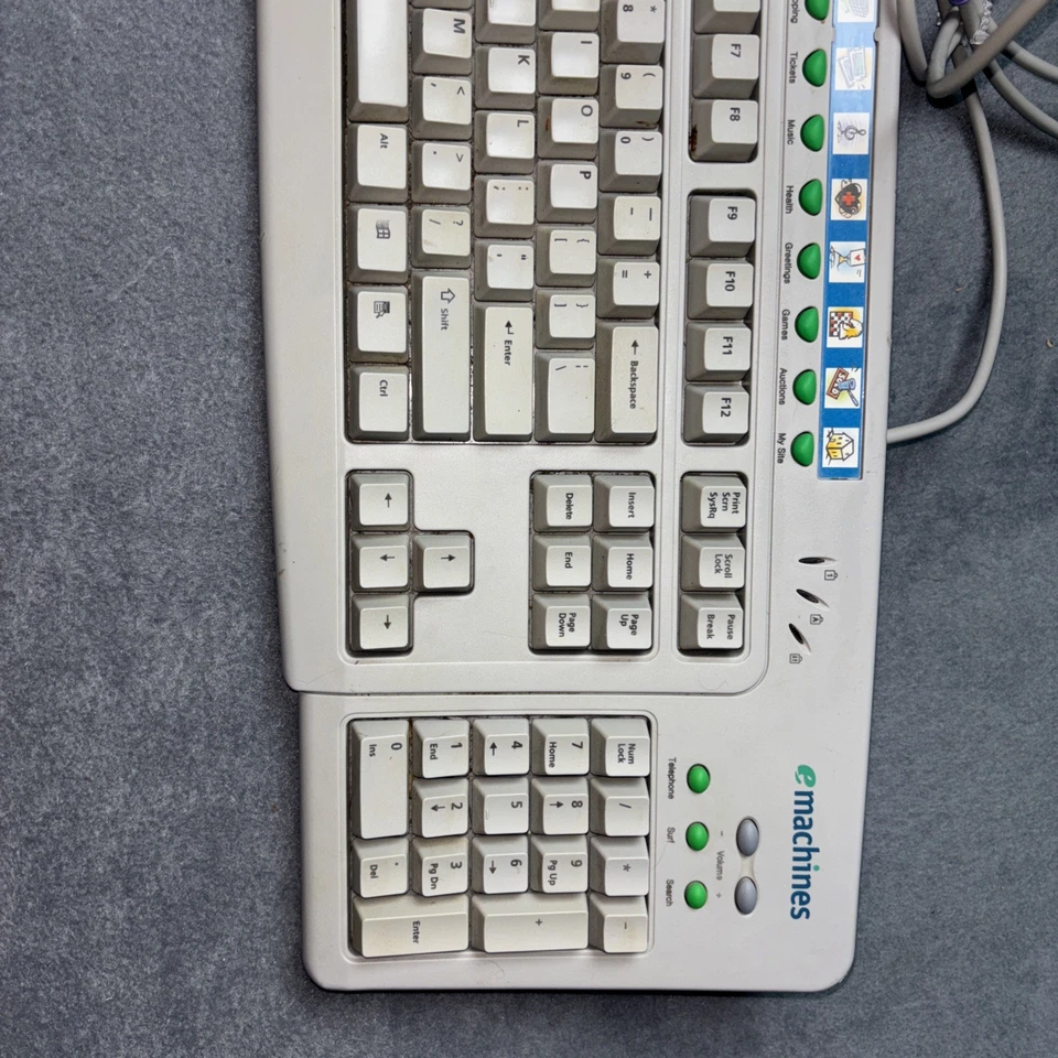 eMachines EKB-5190 Multimedia Keyboard Wired PS/2 w/Multifunction Keys - Image 4 of 4