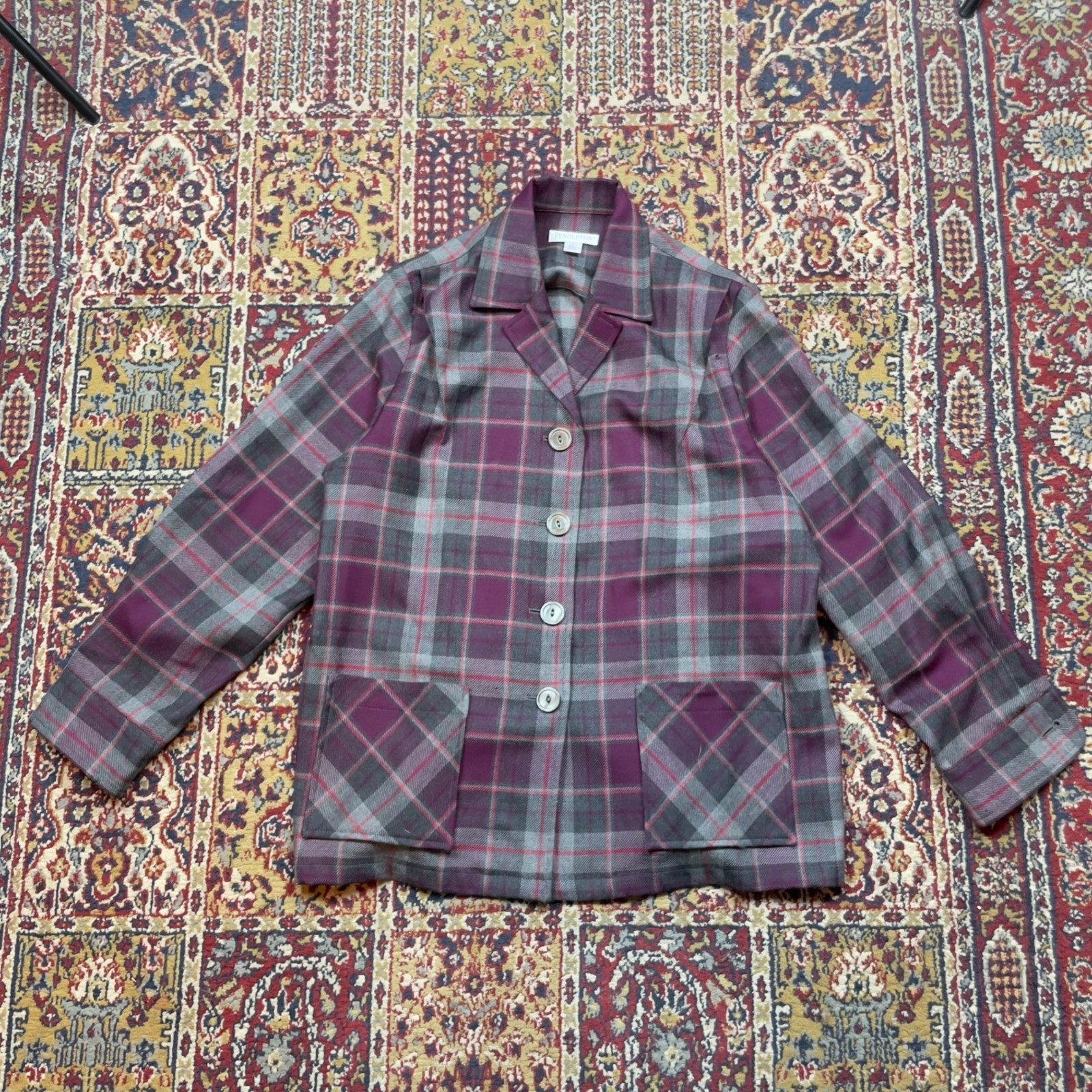 Pendleton Plaid Button Front Shirt Jacket Womens … - image 1