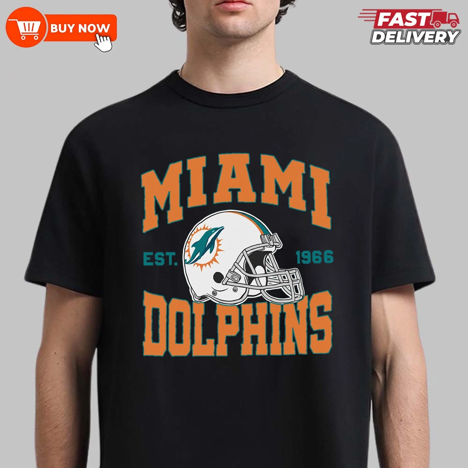 Miami Dolphins 1966 Helmet Football Team T-Shirt