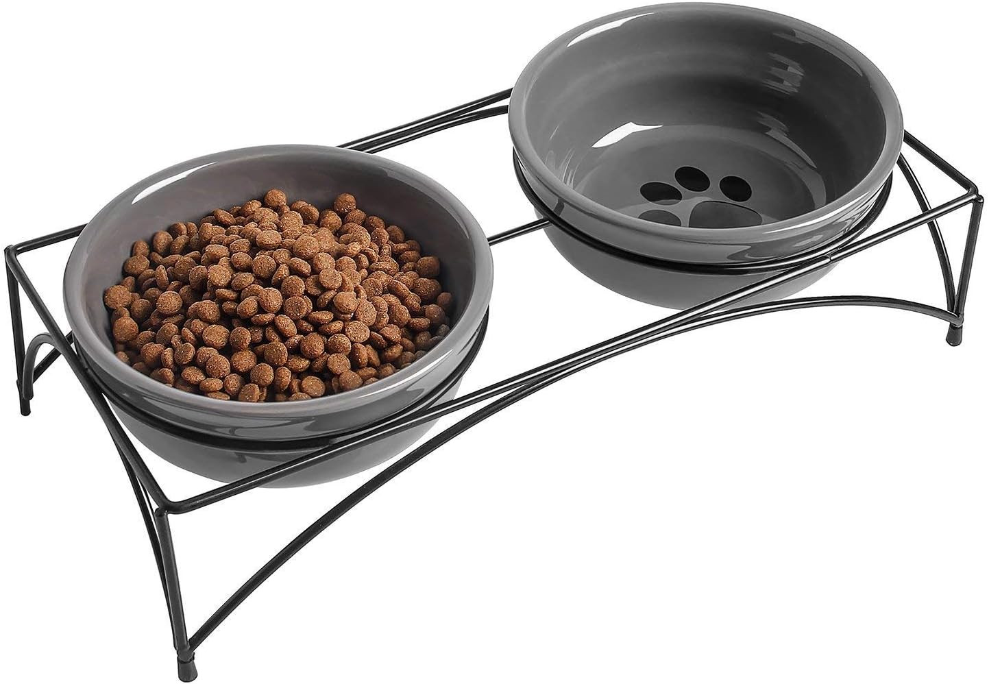 Bowls,12 Oz(1.5 Cup) Ceramic Raised Pet Bowls For Food And W