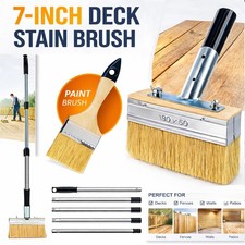 Decking Paint Brush Deck Stain Applicator with 60" Long Handle 3" Paint Brush