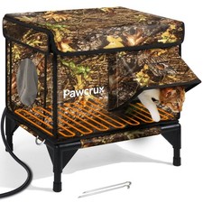Weatherproof Heated Cat House for Outdoor in Winter, Heated Cat Bed Kitty