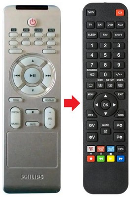 Fernbedienung passend für PHILIPS MCM398-12 | MCM39812