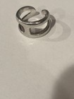 925 Sterling Silver Open Cuff Band Ring, Silver Tone, No Stone — photo 2