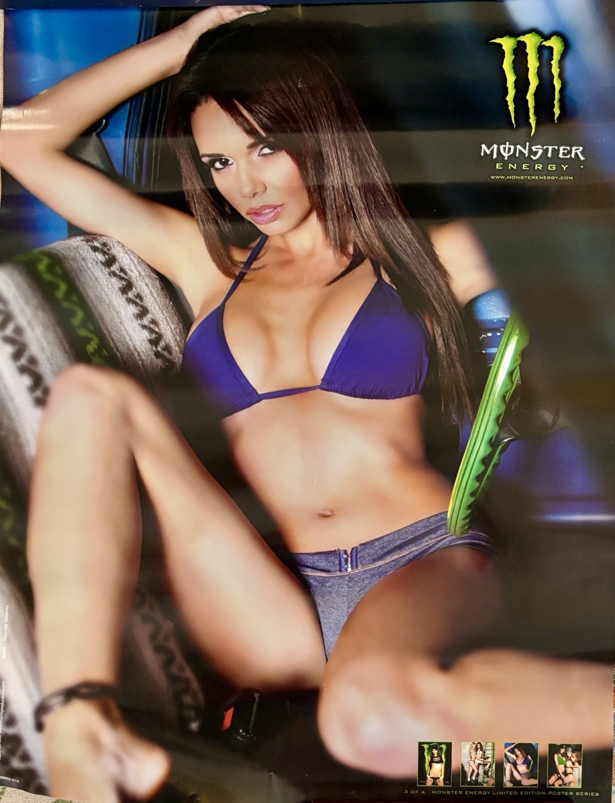 Monster Energy Alejandra Gutierrez Poster 3 of 4 Limited Edition 2000s Promo