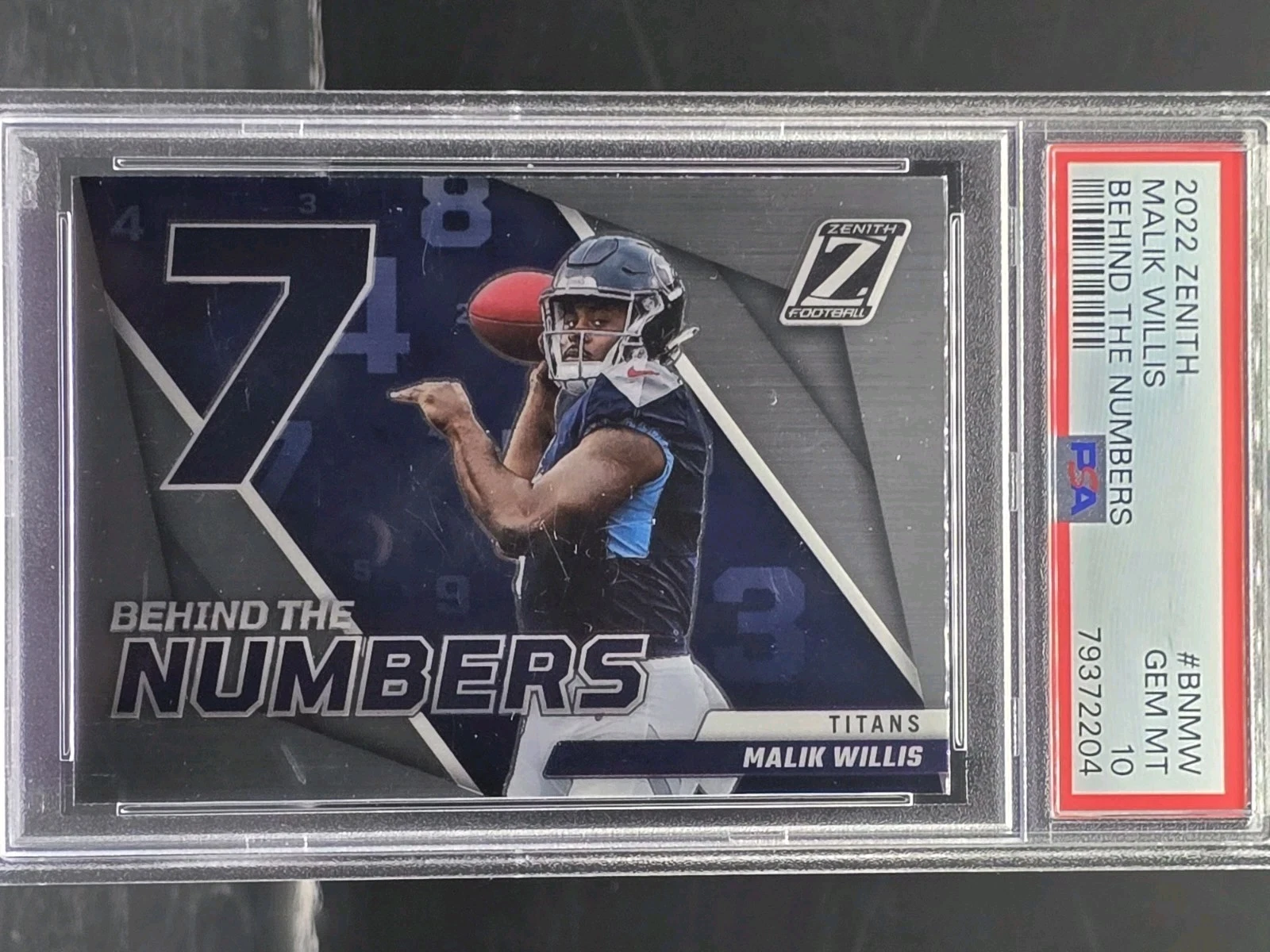 Malik Willis Panini Zenith Behind the Numbers #BNMW Base