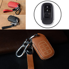 Genuine Leather Car Key Fob Case Cover For Honda Civic Accord Pilot Vezel Accord