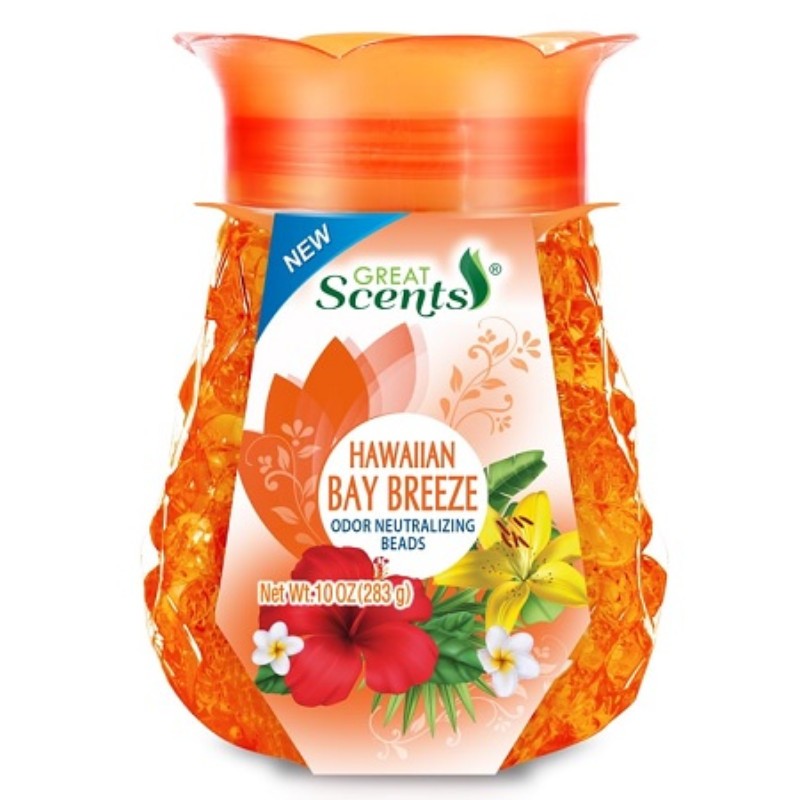 12x Great Scents Odor Neutralizing Beads Hawaiian Bay Breeze Lot 10oz