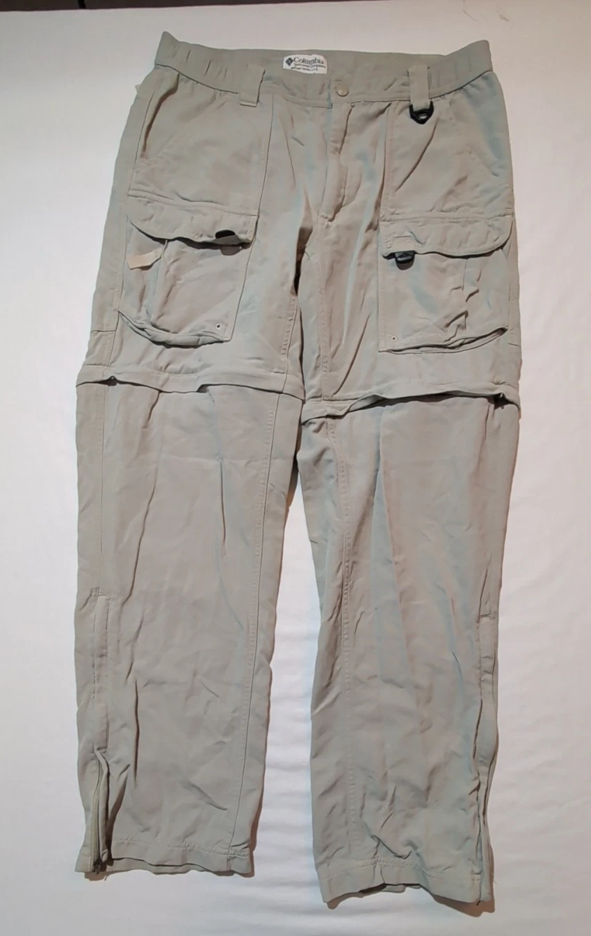 Columbia GRT Convertible Pants Men’s 30x30 Beige Cargo Zip Off Outdoor Hiking