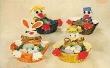Postcard Easter Feasters Bunny and Ducks Eggs Holiday Craft Des Moines Iowa