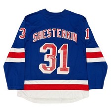 Igor Shesterkin Signed New York Rangers Blue Fanatics Jersey FANATICS COA