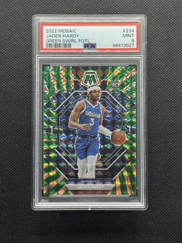 Jaden Hardy 2022-23 Mosaic Green Swirl FOTL /5 PSA 9