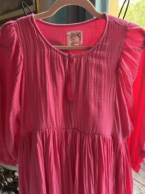 called to surf pink dress Citrus The Jena Modest Peach Dress Peach/Pink Print / XL