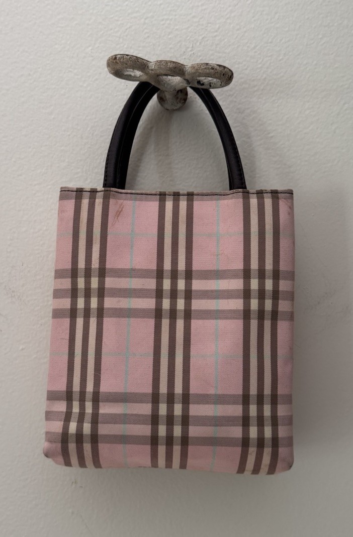 Burberry Nova Check Pink & Brown Top Handle Women's Mini Tote
