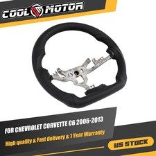 Black Full Leather Steering Wheel For Chevrolet Corvette C6 2006-2013