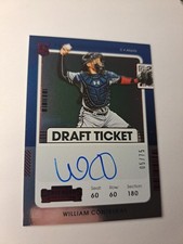2021 Panini Contenders Draft Ticket Red /75 William Contreras Rookie Auto RC
