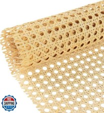Natural Width Rattan, 16"x20" Cane Webbing Roll, Woven Cane Mesh