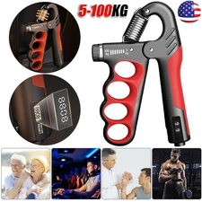 Hand Grip Strength Power Trainer Gripper Strengthener Adjustable Gym Exerciser