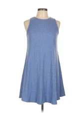 Olive and Oak Women Blue Casual Dress L